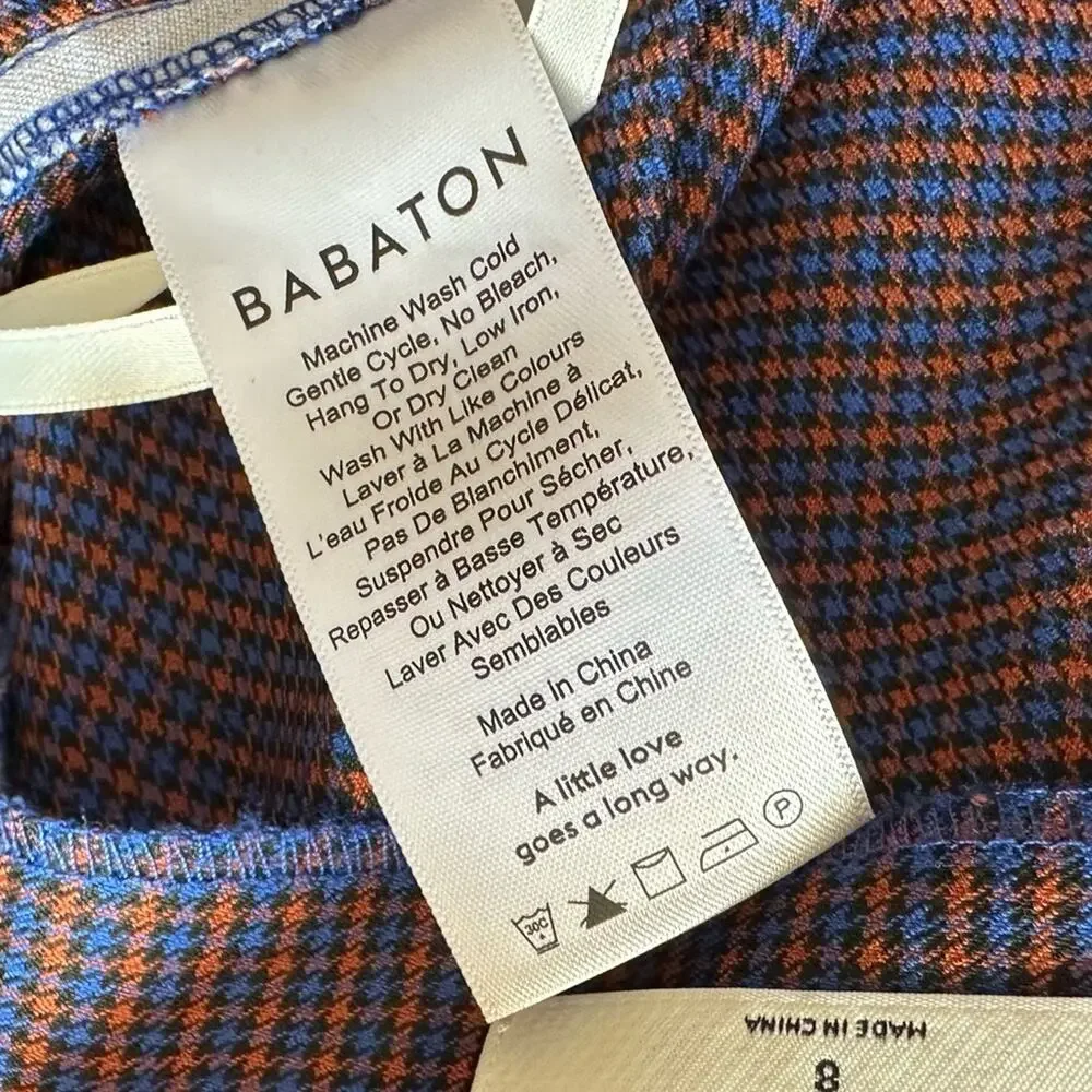 Babaton Plaid Jethro Twisted Skirt Academia Asymmetric Preppy School Girl Size 8